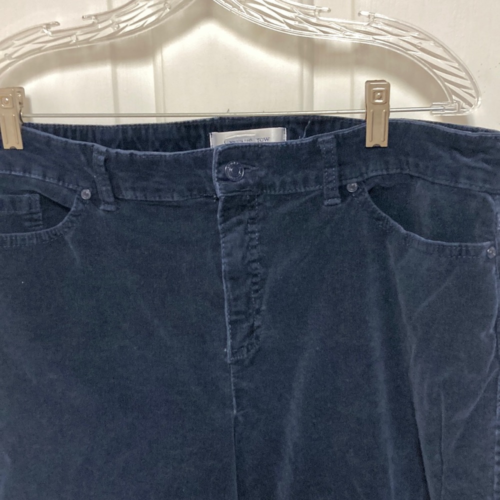 Ladies Navy Corduroy Pants - Picture 4 of 8